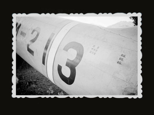 1940s Vintage Hong Kong Photo B&W Japanese Aircraft War Bomber Plane Japan #509