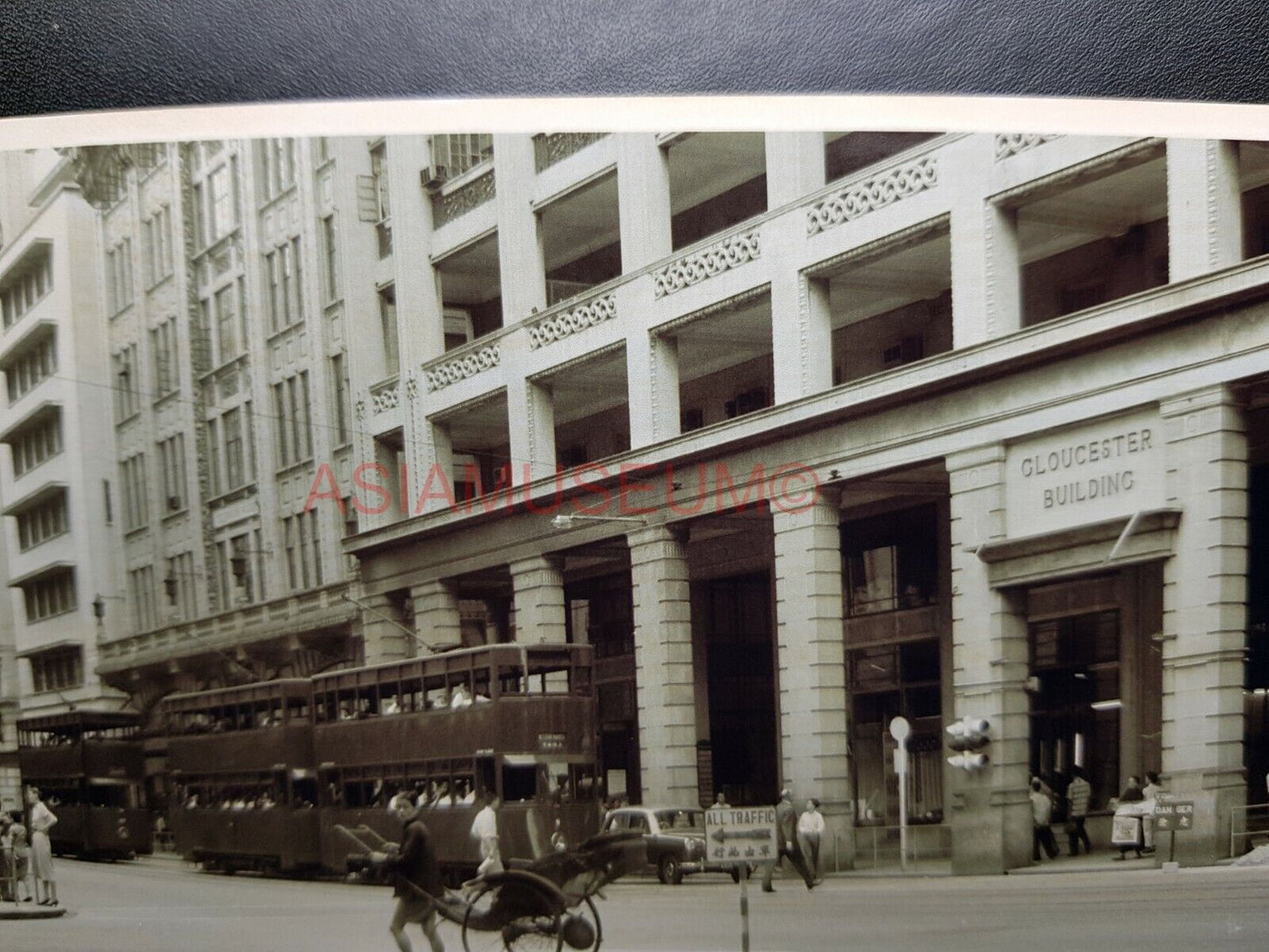 Gloucester Building Central Pedder Street Voeux Hong Kong Photo Postcard RPPC