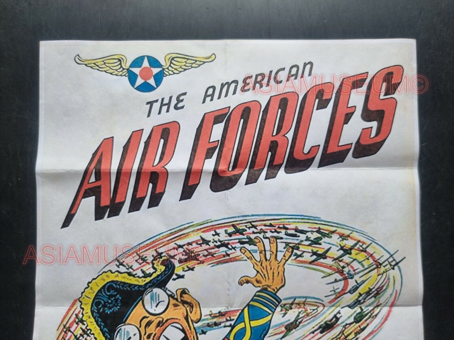 1942 WW2 USA AMERICA AIR FORCE PILOT ATTACK TOKYO TOJO CARTOON PROPAGANDA POSTER