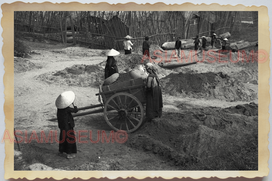 40s WW2 Vietnam HANOI WAR ANTI JAPANESE AIR RAID SHELTER OLD Vintage Photo 04291