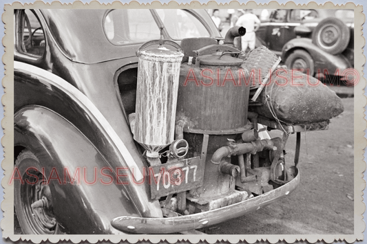 WW2 JAPAN TOKYO CAR STEAM CHARCOAL FUEL BURNER ROAD TRAFFIC Vintage Photo 24555