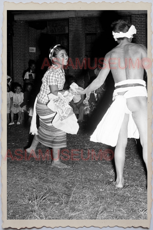 50s PHILIPPINES LUZON DANCING TRIBE GIRL LADY WOMEN TATTOO Vintage Photo 24253