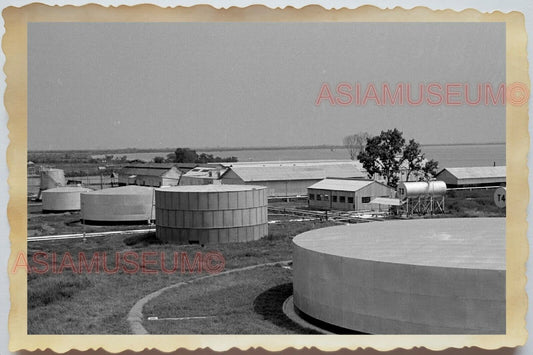 50s Vietnam SAIGON USA FRENCH ARMY BARRACK SILO REFINERY FOOD Vintage Photo 1488