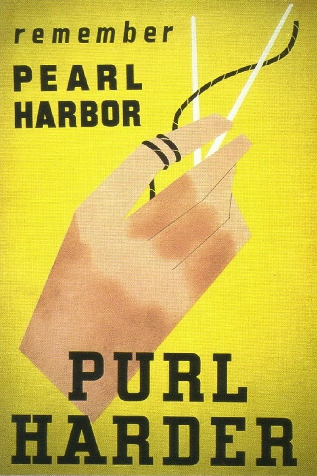 1950s Purl Harder Remember Sewing Pearl Harbor America ads Vintage Postcard #070