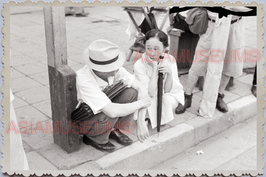 50s JAPAN TOKYO WOMEN LADY MAN PORTRAIT STREET SCENE Old Vintage Photo 25312