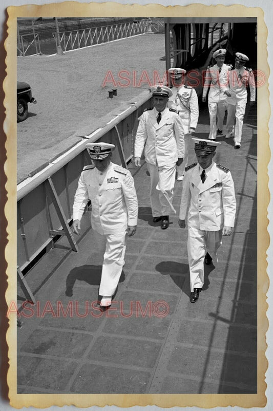 50s Vietnam SAIGON NAVY GENERAL FRENCH USA SALUTE BAO DAI WAR Vintage Photo 599