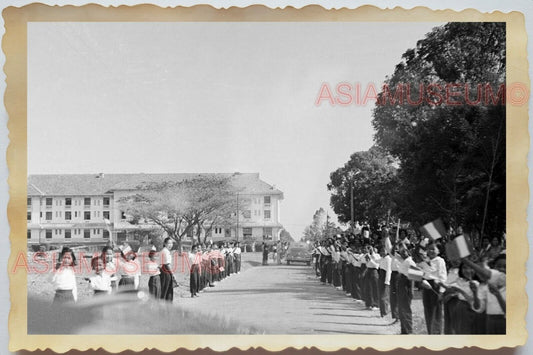 50s Vietnam SAIGON FRANCE FLAG SCHOOL CHILDREN STUDENT WAR  Vintage Photo 1568