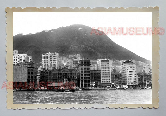 VICTORIA HARBOR PEAK STAR FERRY TERMINAL B&W VINTAGE HONG KONG Photo 30055 香港旧照片