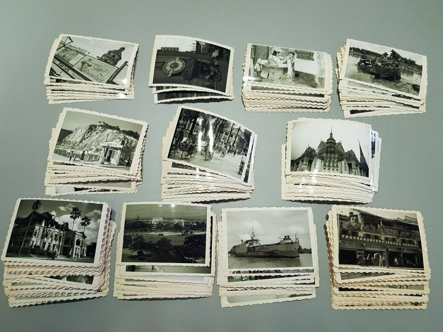 50pcs WW2 to 1950s CHINA VIETNAM HONG KONG SINGAPORE THAILAND B&W VINTAGE PHOTO