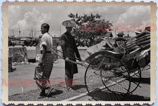 WW2 Waste Metal Rickshaw Material Little Indian  Vintage Singapore Photo 17797