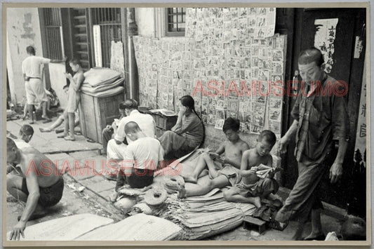 40s Backstreet Women Children HONG KONG VINTAGE PHOTO POSTCARD RPPC 807 香港舊照片明信片