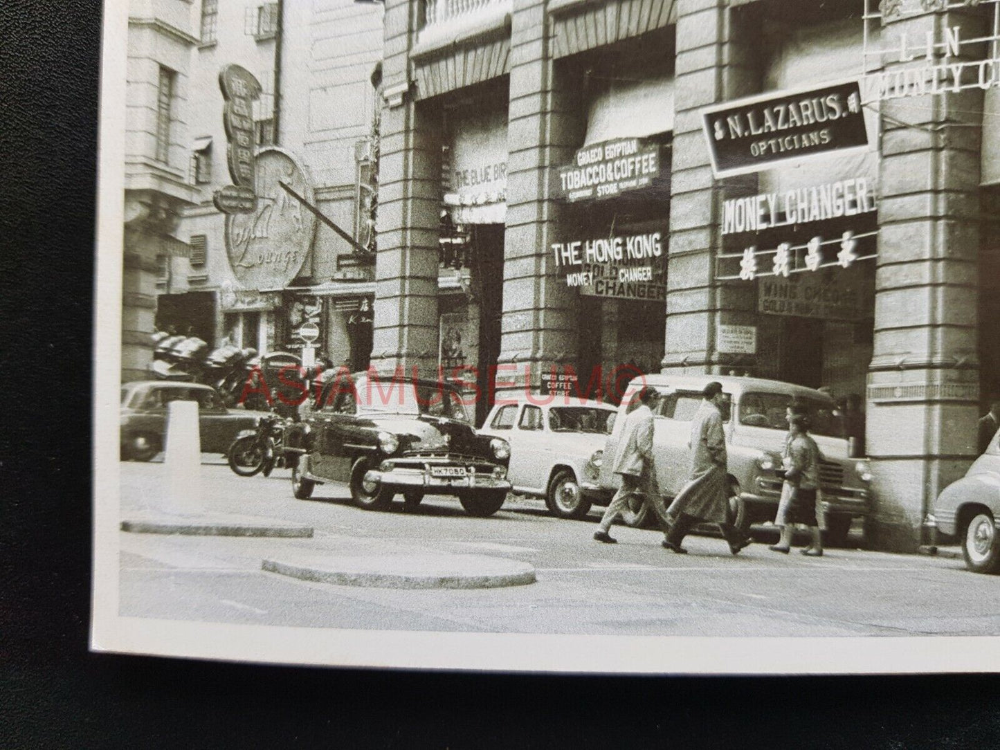 Car Shop Building Queen's Road Vintage B&W Hong Kong Photo Postcard RPPC #1652