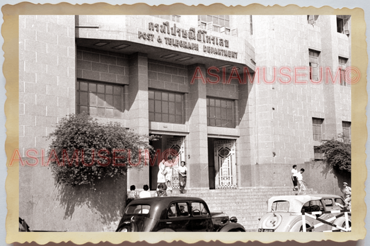 50s THAILAND BANGKOK POST OFFICE BUILDING SHOP STREET SCENE Vintage Photo 28497