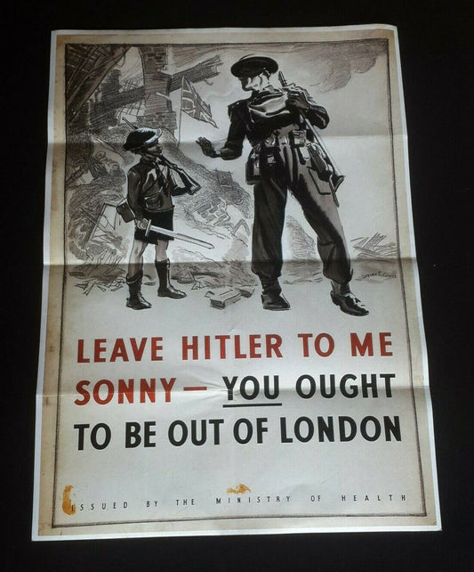 1942 WW2 UK BRITISH BRITAIN KIDS BOY CHILDREN ARMY SOLDIER WAR PROPAGANDA POSTER