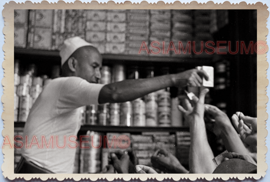 WW2 British Colonial Shop Vendor Cigarettes Food Vintage Singapore Photo 17850