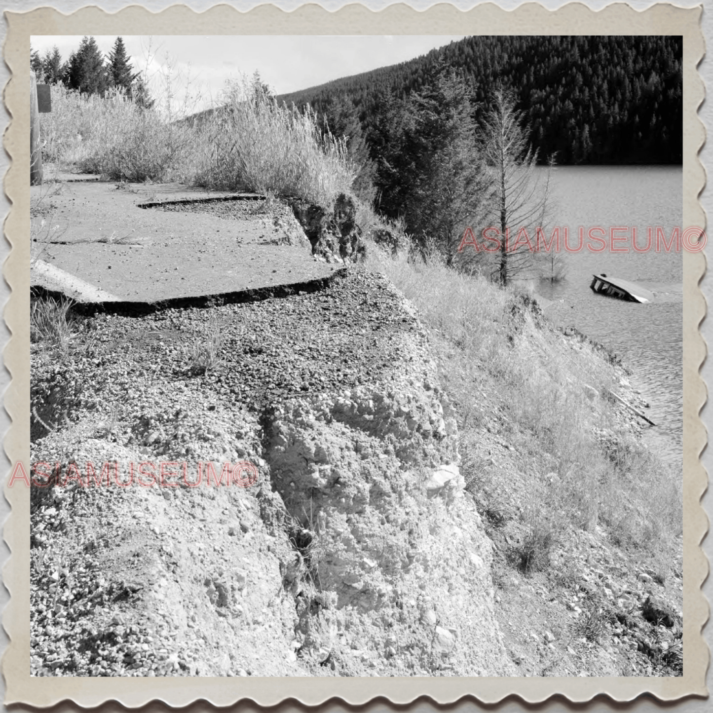 50s YELLOWSTONE NATIONAL PARK WYOMING MONTANA IDAHO LAKE VINTAGE USA Photo 8472