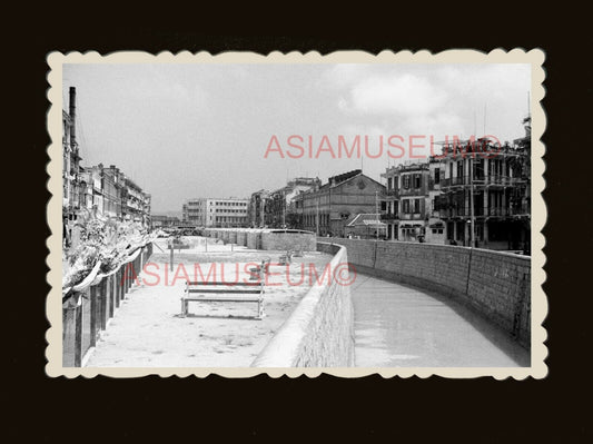 1940s BUILDING AIR RAID BOWRINGTON CANAL WW2 BOMB Vintage Hong Kong Photo #1739