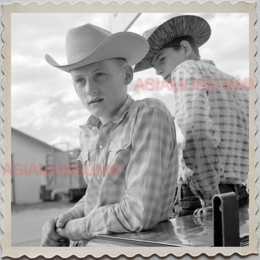 50s BILLINGS MONTANA FAIR YELLOWSTONE RIVER COWBOY HAT VINTAGE USA Photo 11903