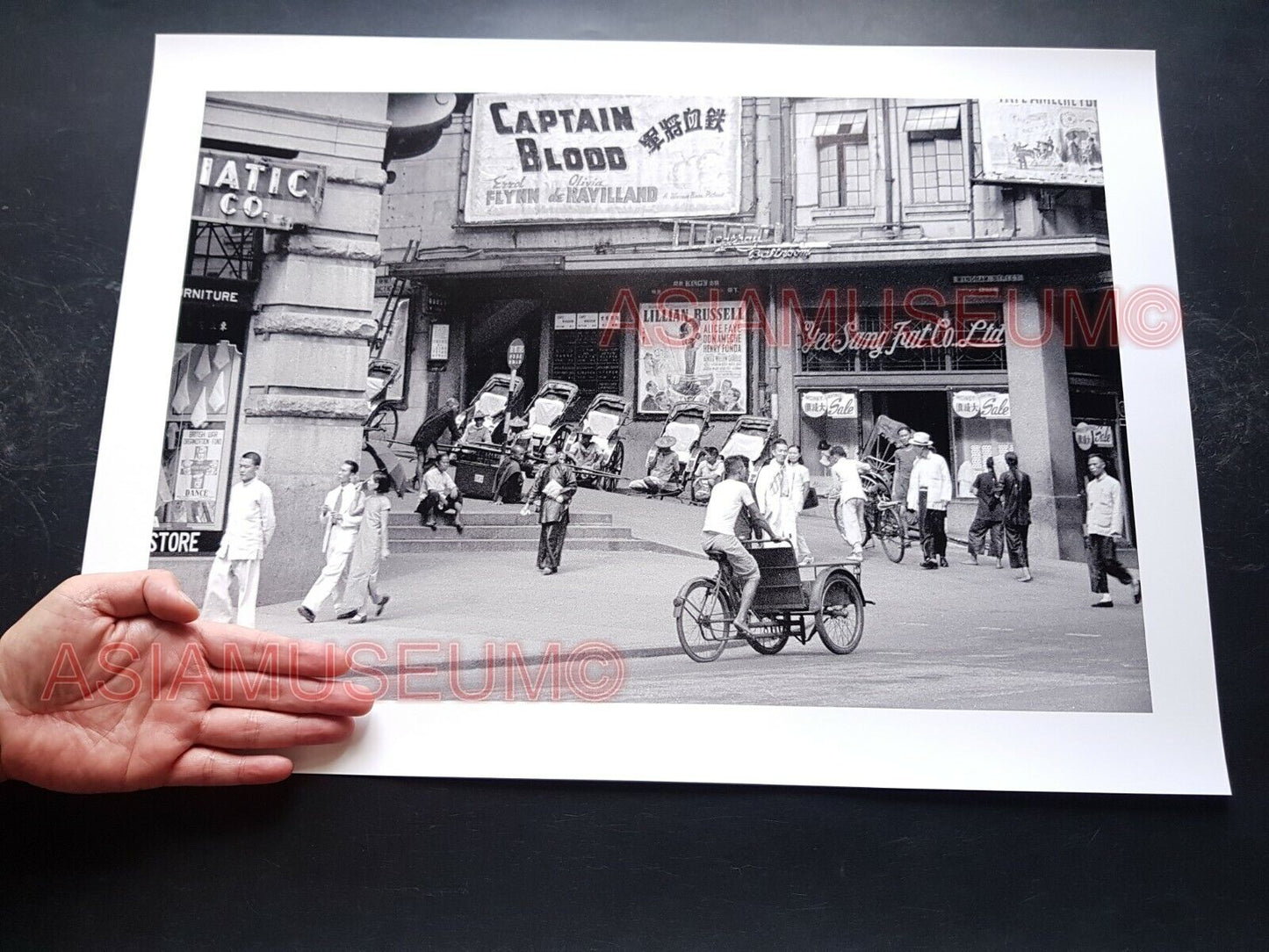 WW2 HONG KONG Wyndham Street CENTRAL THEATER CINEMA SCENE Vintage Photo 香港老照片