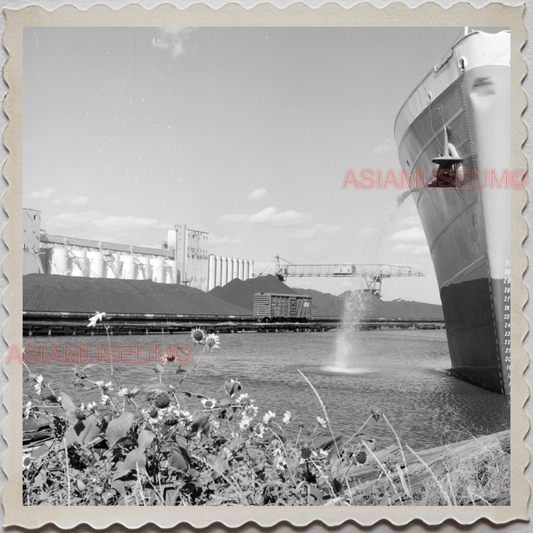 50s DULUTH PORT LAKE SUPERIOR MINNESOTA SHIP CITY VINTAGE USA AMERICA Photo 8102