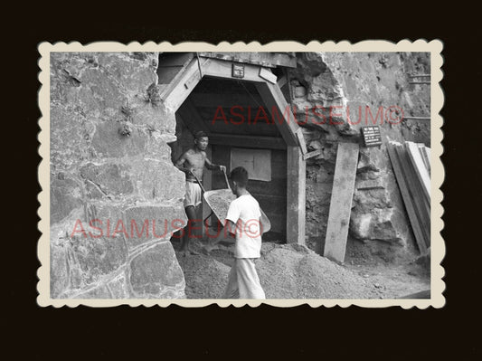 1940s WW2 Bombing Tunnel Shelter Bunker War build Vintage Hong Kong Photo #1916