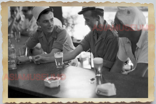 50s Vietnam Indochina Saigon Bar Beer Sailor Navy Cafe Sailor Vintage Photo #534