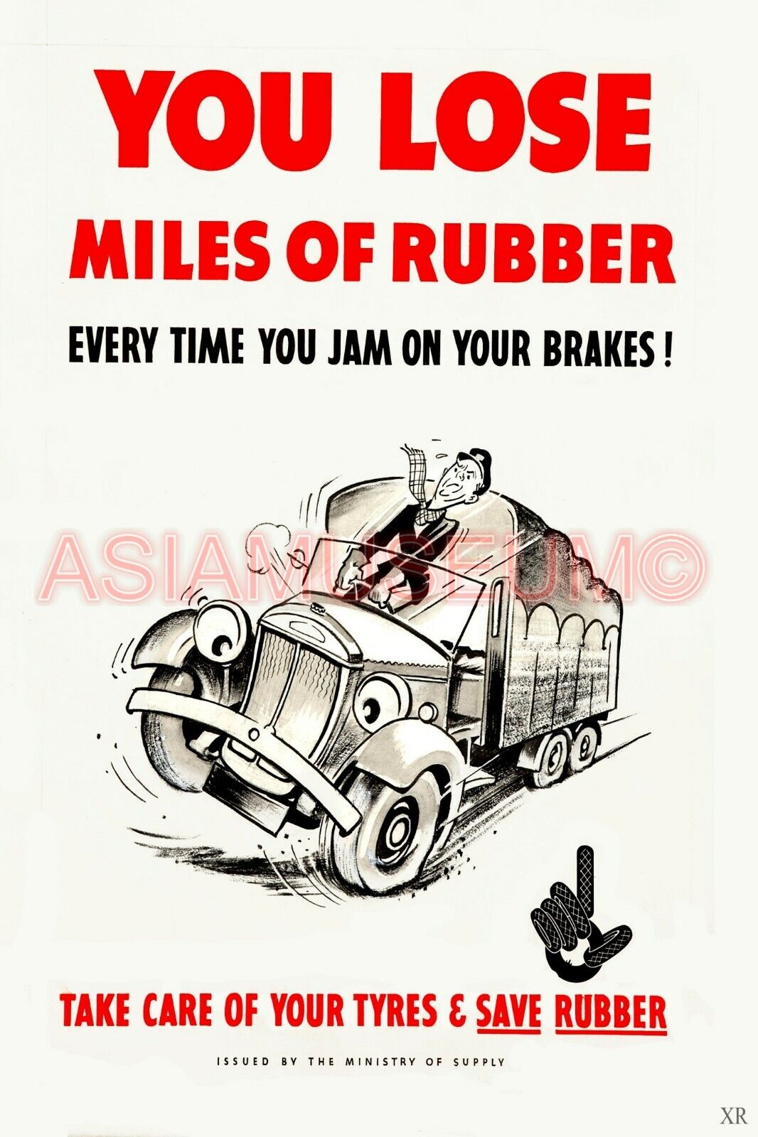 1941 WW2 USA BRITISH SAVE RUBBER TRUCK TYRE RESOURCES WAR BRAKE Postcard 7002