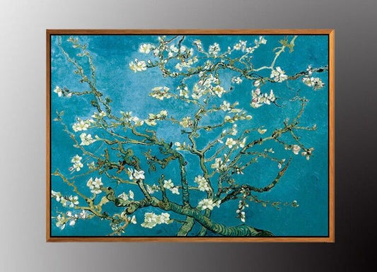 VAN GOGH Almond Blossoms Museum Art Print 50cm x 70cm WITH Vintage Gold FRAMED