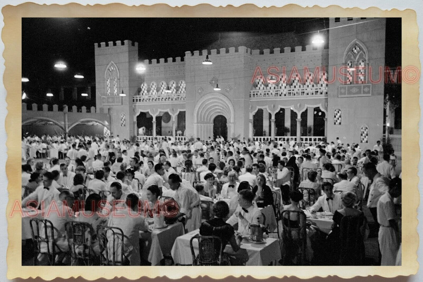 50s Vietnam War Saigon Ho Chi Minh City Hall Building Dining Vintage Photo #485