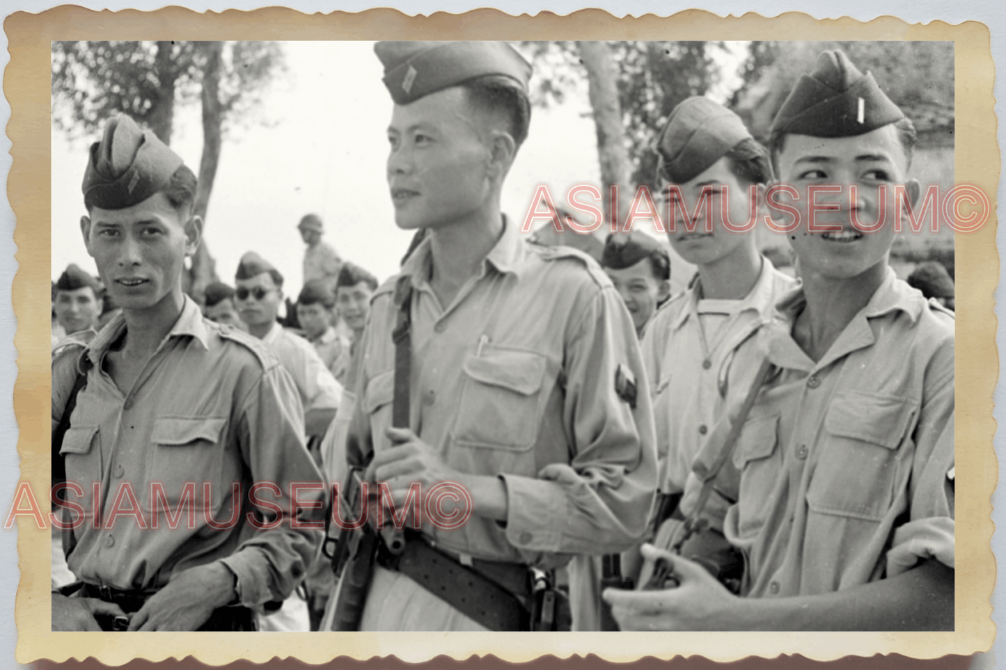 40s WW2 Vietnam MILITARY ARMY CAMP BASE RECRUIT WAR SOLDIER Vintage Photo 26597