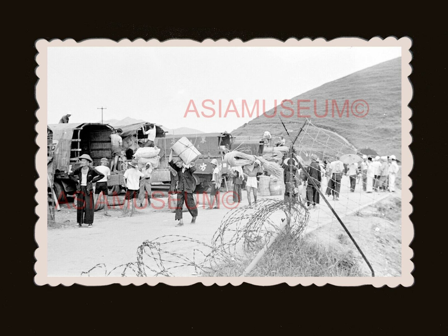 1940's New Territories Man Kam To Immigration Hong Kong Photograph 香港旧照片 #3114