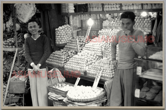 1940's WW2 Man Shop Hong Kong Kowloon Central Vintage Photo Postcard RPPC #52