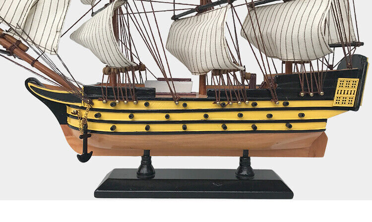 24" HMS VICTORY BRITISH GREAT BRITAIN EMPIRE COLONY FLAG Wood Vintage Model Ship