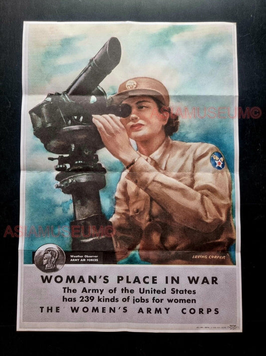 1942 WW2 USA WOMEN ARMY PLACE IN WAR CORPS AMERICA NAVY US PROPAGANDA POSTER 518