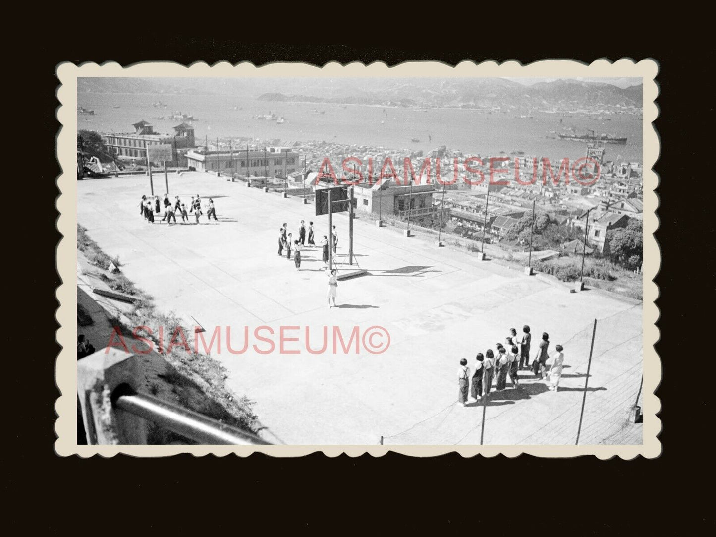 1940s Women School Girl Basketball Victoria Vintage Hong Kong Photo 香港旧照片 #1926