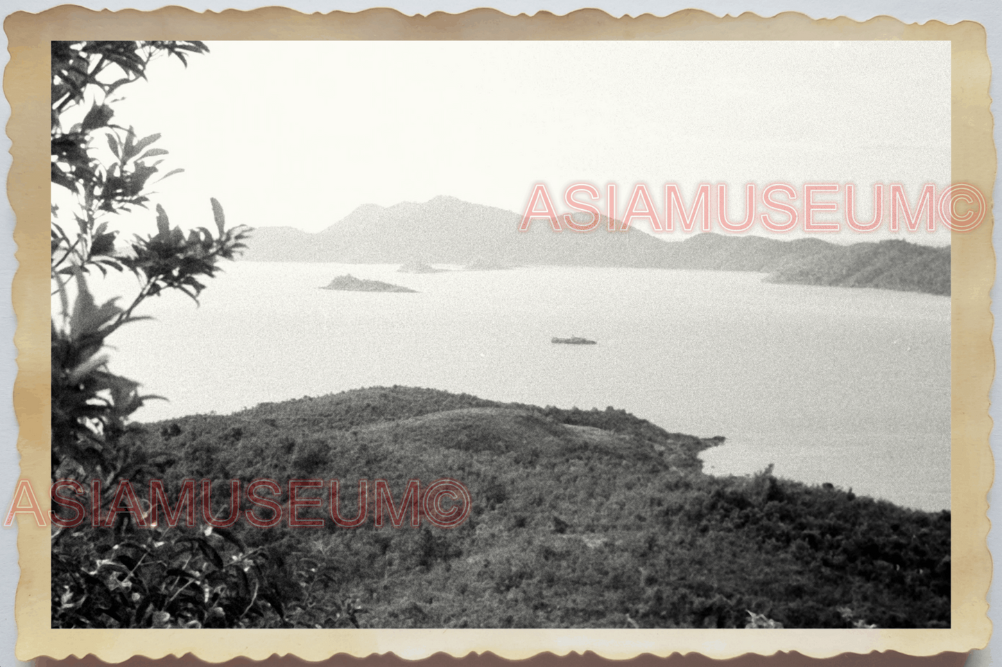 40s WW2 Vietnam HANOI HA LONG BAY HAIPHONG AERIAL VIEW PLANE Vintage Photo 24758