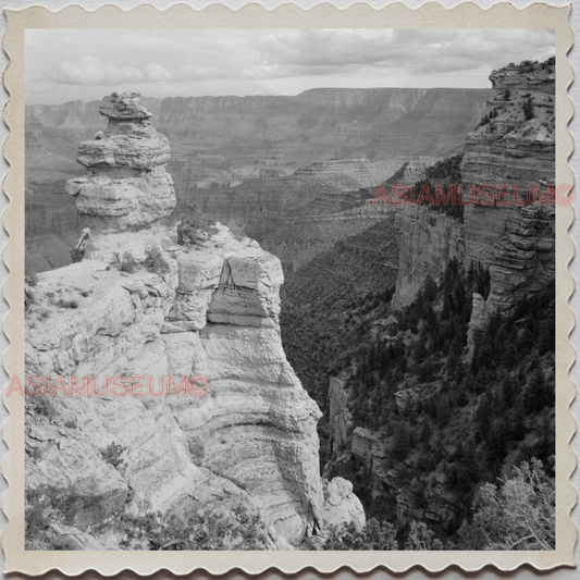 50s GRAND CANYON NATIONAL PARK COLORADO RIVER ARIZONA VIEW OLD BW USA Photo 7589