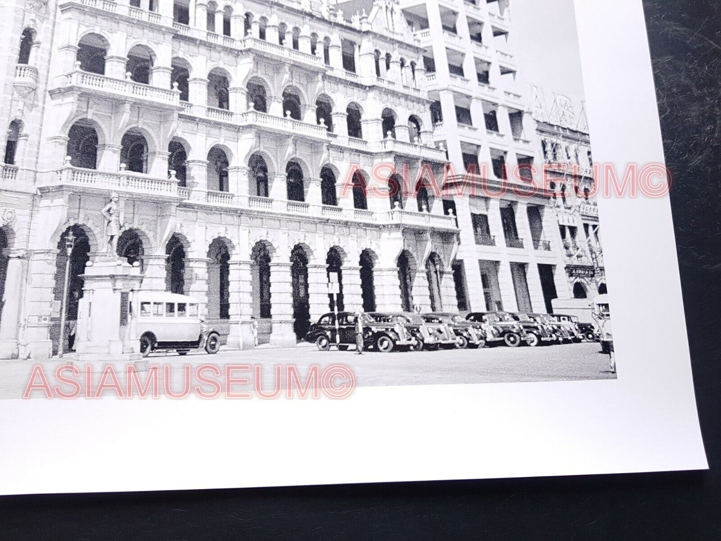 WW2 POST OFFICE Hong Kong British Building Street Scene Road Vintage Photo 香港老照片