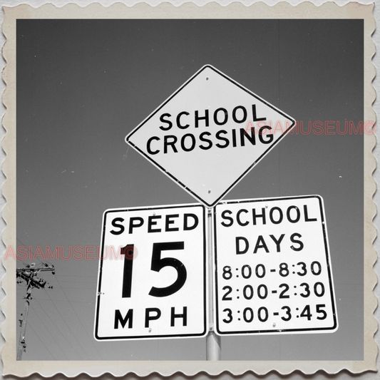 50s FROSTPROOF FLORIDA FOLK SCHOOL CROSSING SIGN VINTAGE USA AMERICA Photo 7888