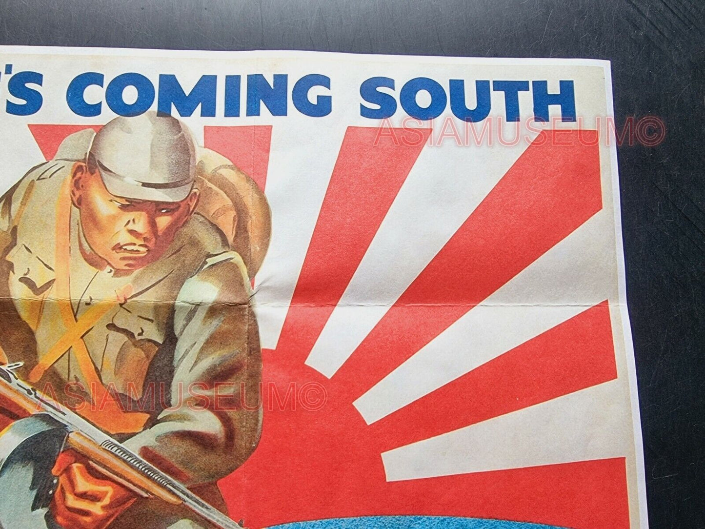 1943 WW2 AMERICA USA AUSTRALIA ASIA PACIFIC WAR FIGHT JAPAN  PROPAGANDA POSTER