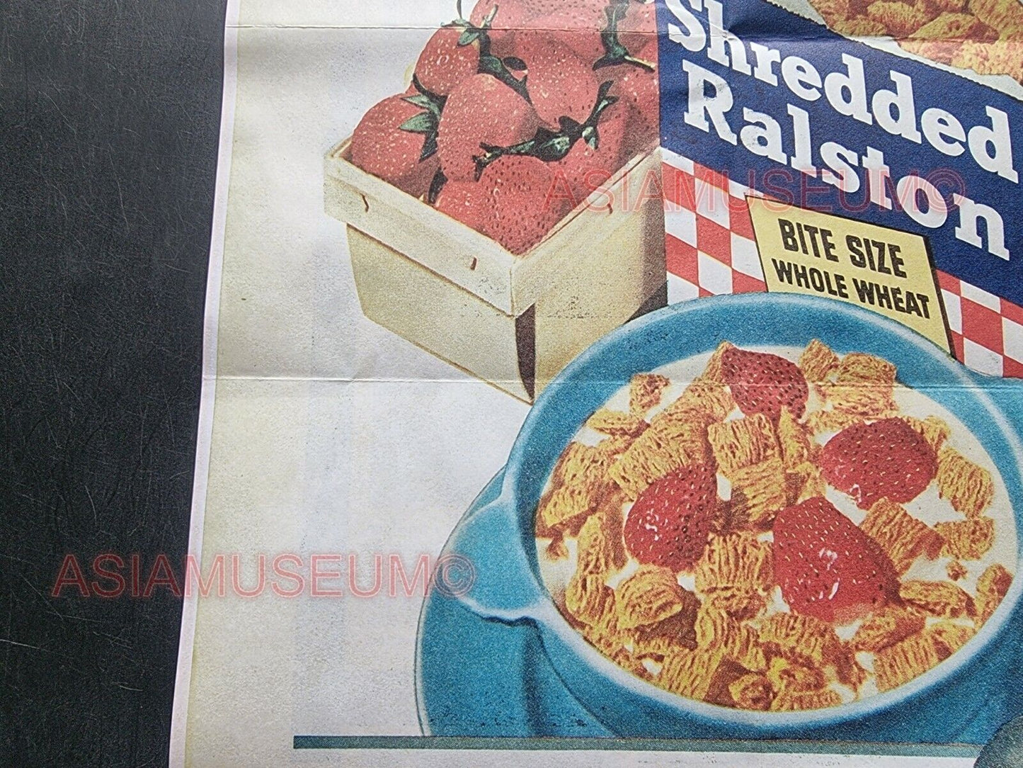 1944 WW2 USA AMERICA FOOD AMMUNITION CEREAL SHREDDED RALSTON PROPAGANDA POSTER