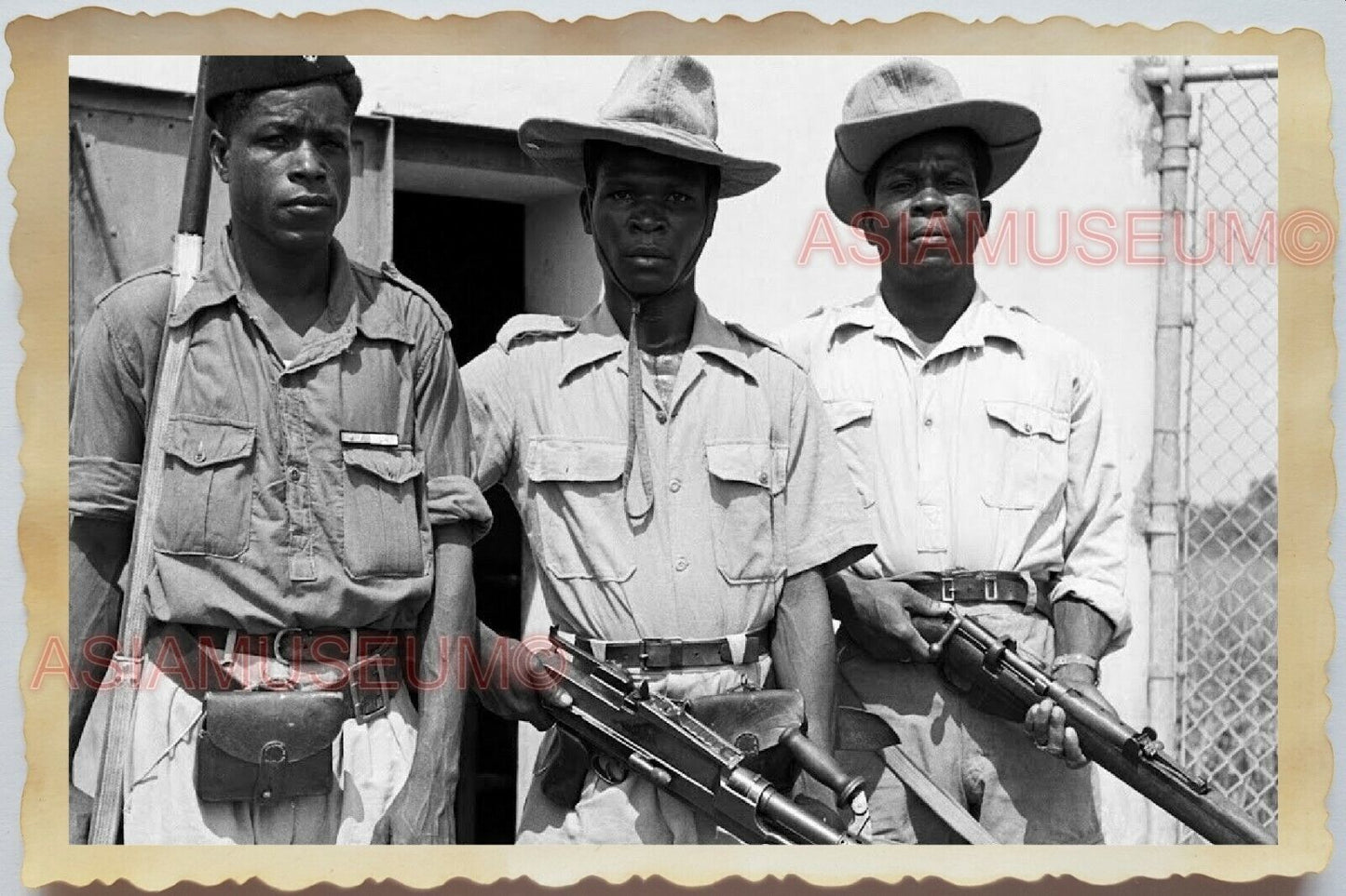 50s Vietnam Saigon USA AMERICA AFRICAN ARMY SOLDIER AIRFIELD Vintage Photo 1321