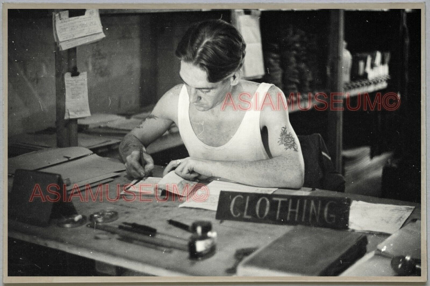 WW2 British Clothing Factory HONG KONG VINTAGE PHOTO POSTCARD RPPC 1180 香港舊照片明信片