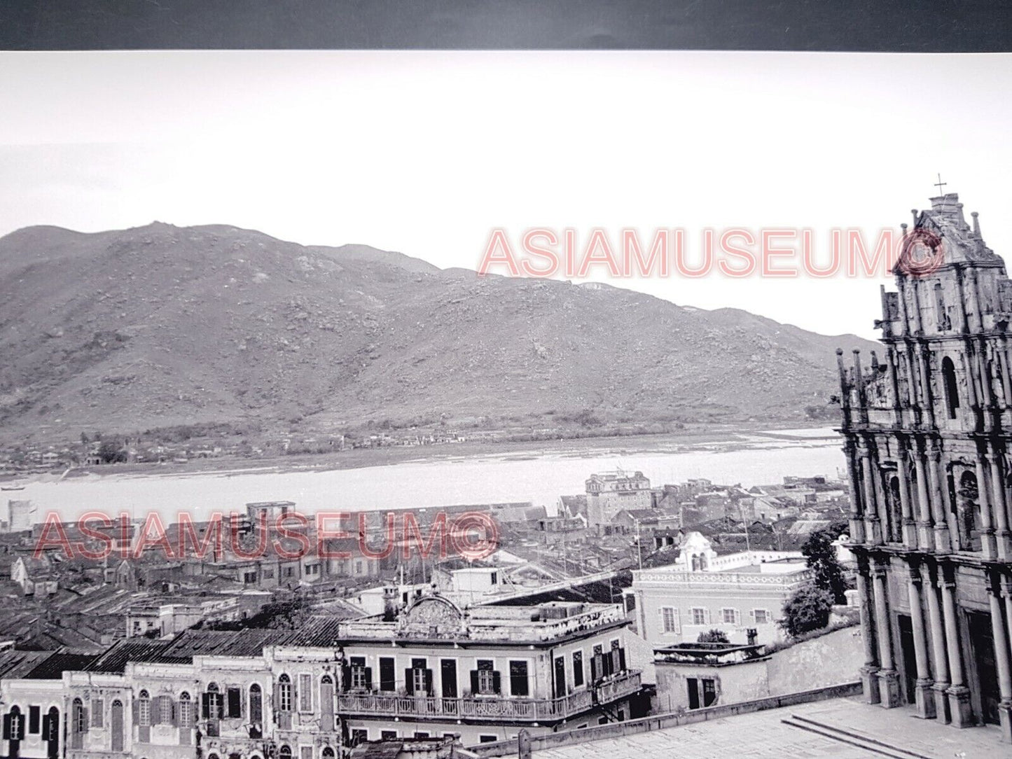 40's Macau Church Ruins St Paul's Cathedral Panoramic  Old Vintage Photo 澳门旧照片