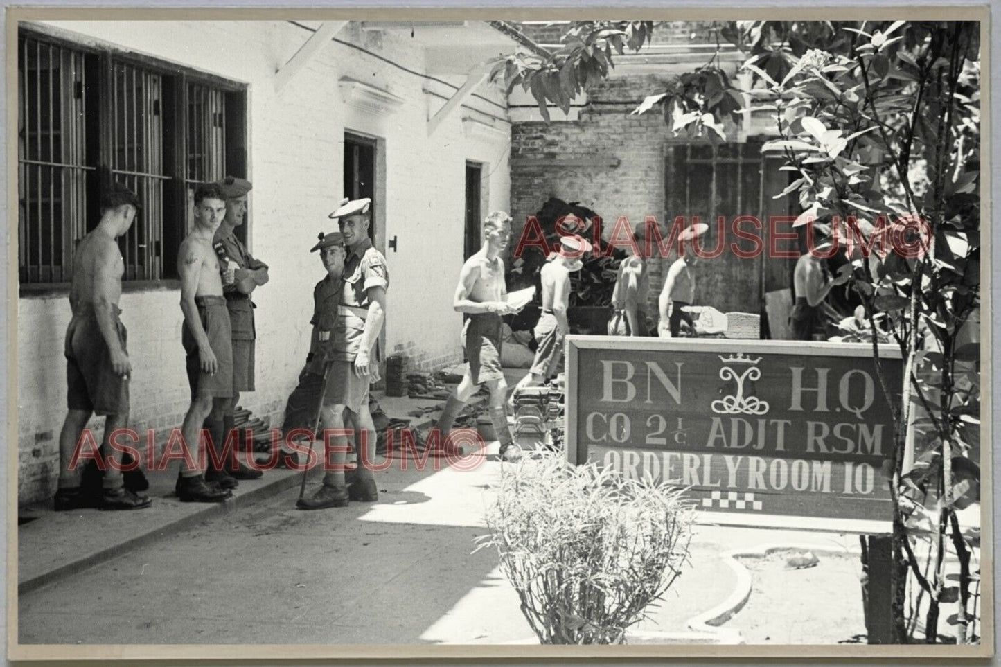 40s British Army Topless Gay HONG KONG VINTAGE PHOTO POSTCARD RPPC 803 香港舊照片明信片