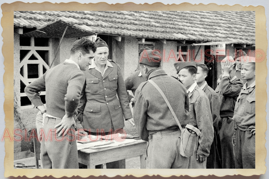 40s WW2 Vietnam MILITARY ARMY CAMP BASE RECRUIT WAR SOLDIER Vintage Photo 26597