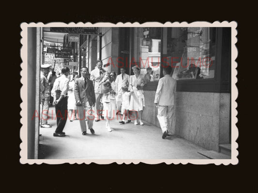 British Women Gentlemen Shopping Street Scene Hong Kong Photograph 香港旧照片 #2669