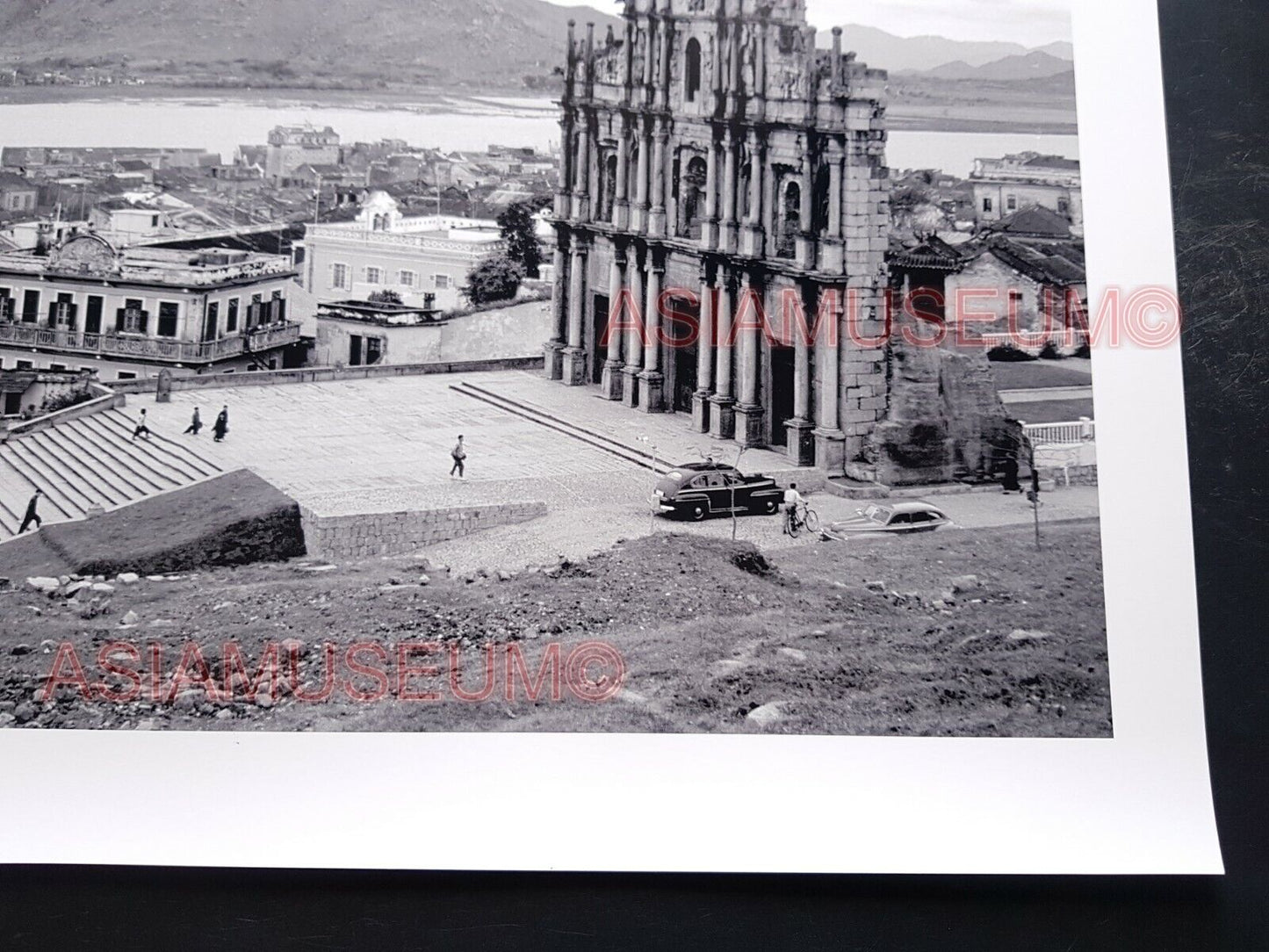 40's Macau Church Ruins St Paul's Cathedral Panoramic  Old Vintage Photo 澳门旧照片