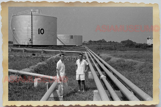 50s Vietnam SAIGON HO CHI MINH HANOI REFINERY SILO STORAGE Vintage Photo #1711