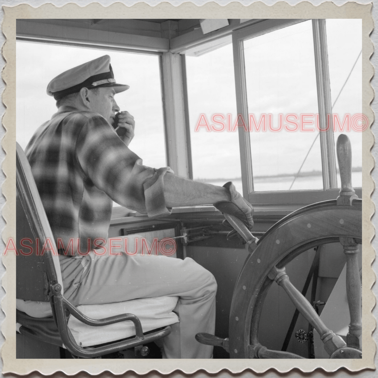 50s FAIRBANKS NORTH STAR BOROUGH ALASKA SHIP CAPTAIN VINTAGE OLD USA Photo 12201